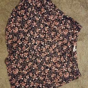A floral circle skirt, short